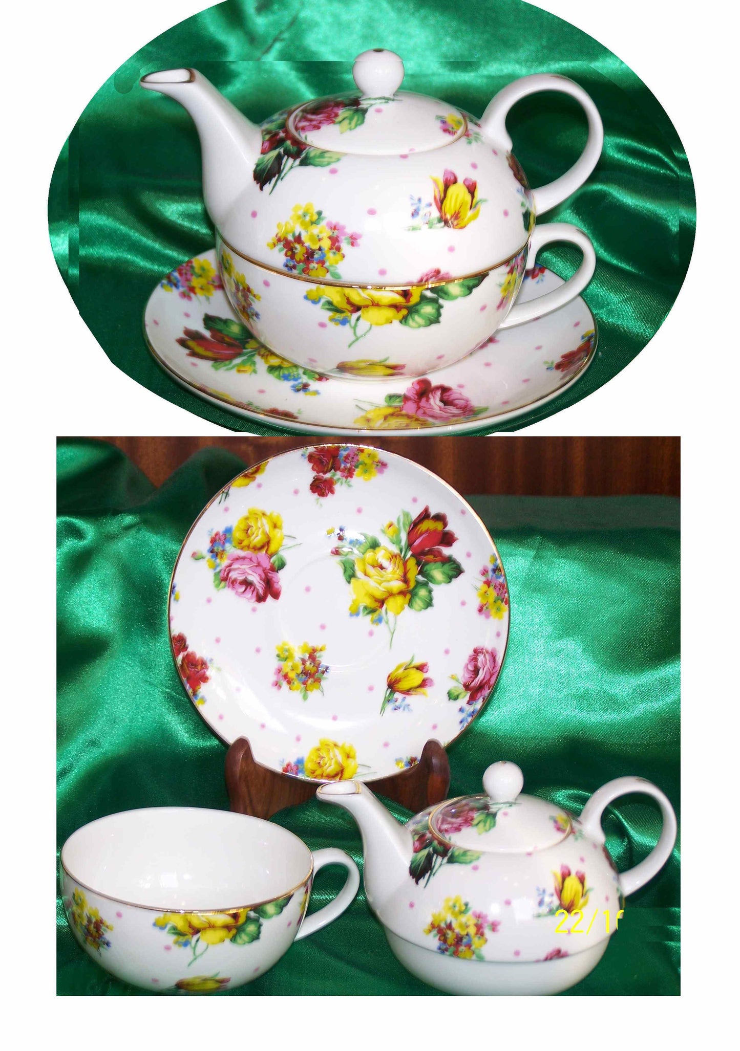 *Tea-for-one in Porcellana Inglese Bone China