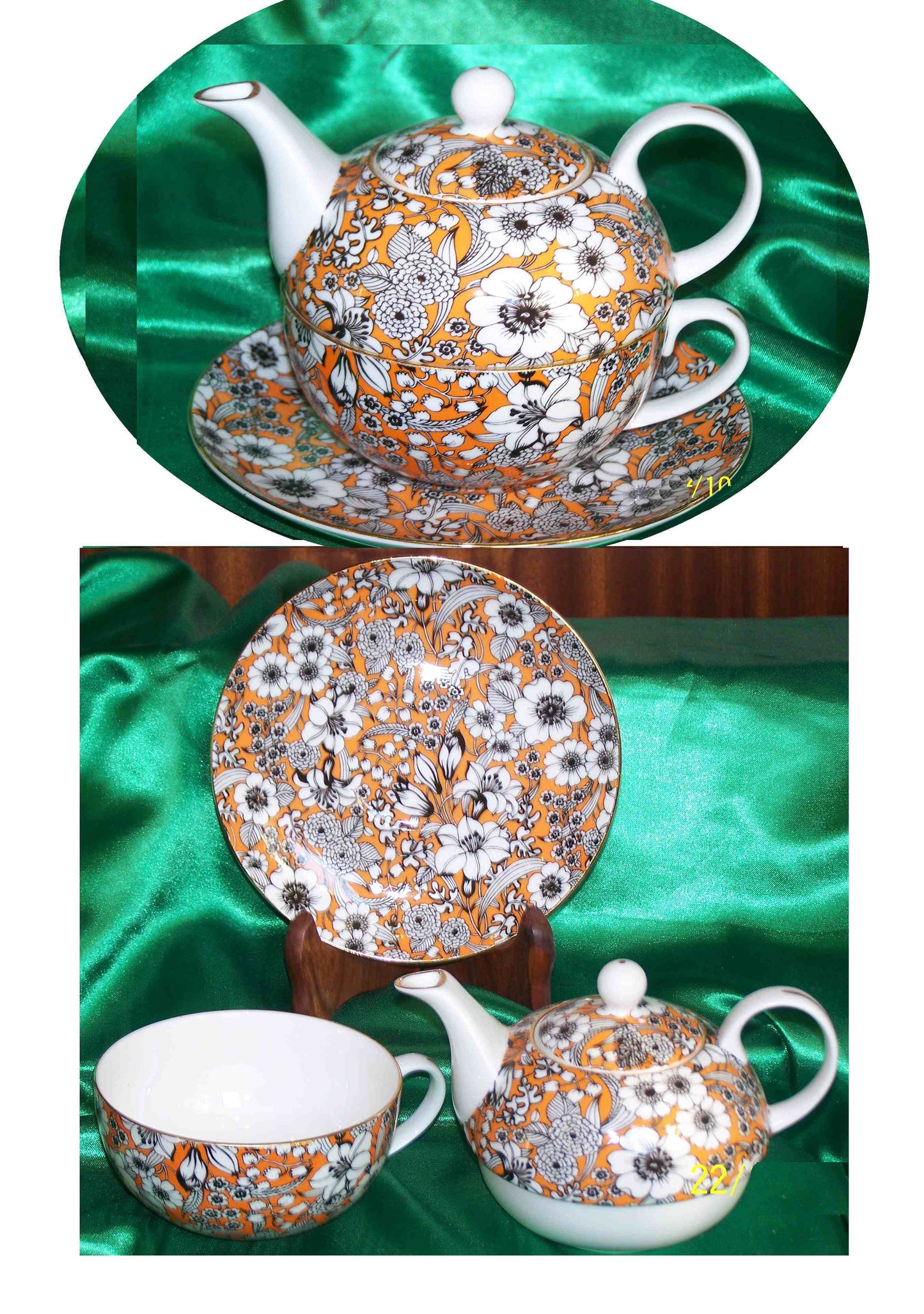 *Tea-for-one in Porcellana Inglese Bone China