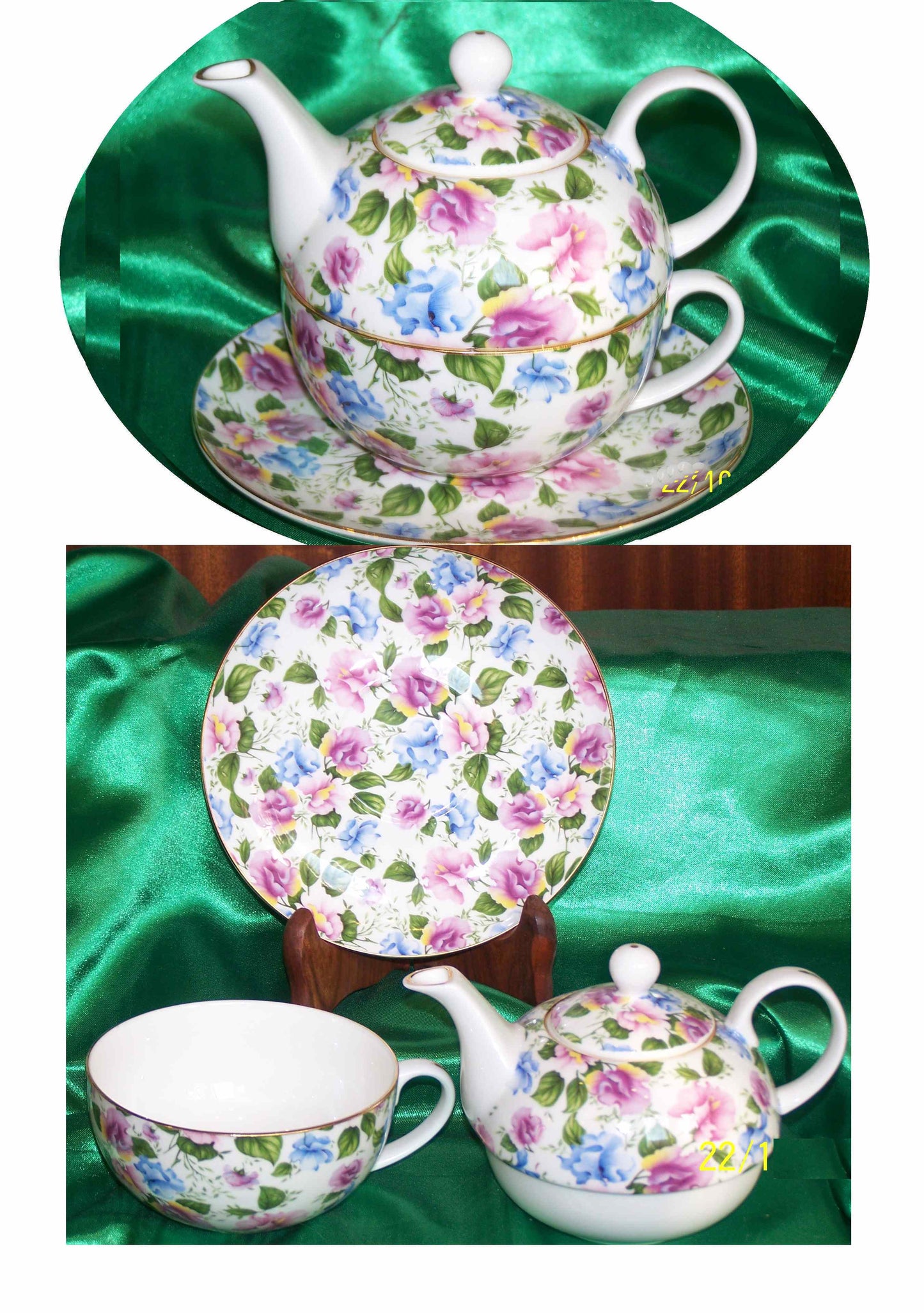 *Tea-for-one in Porcellana Inglese Bone China